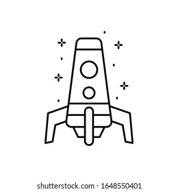 Spaceship icon. Simple line, outline vector of rocket icons for ui and ux, website or mobile application