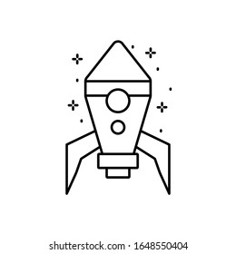 Spaceship icon. Simple line, outline vector of rocket icons for ui and ux, website or mobile application