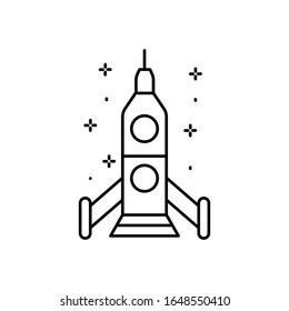 Spaceship icon. Simple line, outline vector of rocket icons for ui and ux, website or mobile application