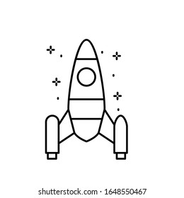Spaceship icon. Simple line, outline vector of rocket icons for ui and ux, website or mobile application