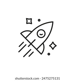 Spaceship icon. Simple spaceship icon for social media, app, and web design. Vector illustration. 