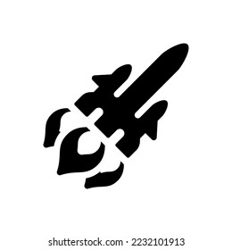 Spaceship icon (Simple vector illustration)
