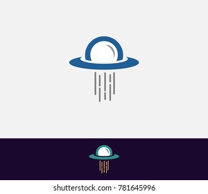 Spaceship icon. ufo plane icon