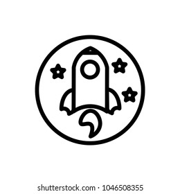 spaceship icon vector
