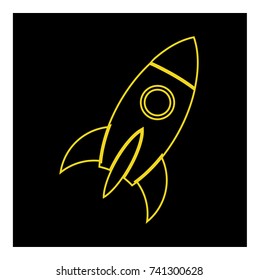 spaceship icon vector