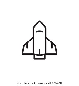 spaceship icon vector