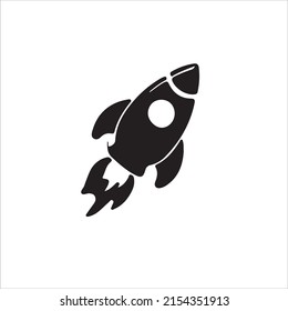 Spaceship Icon vector black and white