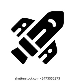 spaceship icon. vector glyph icon for your website, mobile, presentation, and logo design.