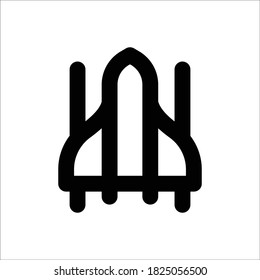 Spaceship Icon - Vector Illustration .