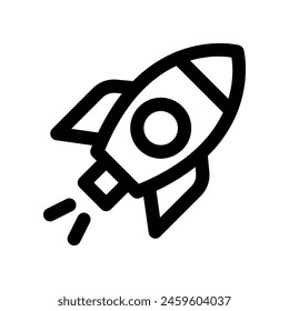 spaceship icon. vector line icon for your website, mobile, presentation, and logo design.