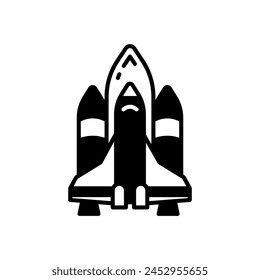 Spaceship  icon in vector. Logotype
