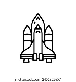 Spaceship  icon in vector. Logotype
