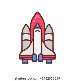 Spaceship  icon in vector. Logotype
