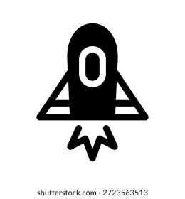 Ilustración de diseño de símbolo de Vector de icono de nave espacial