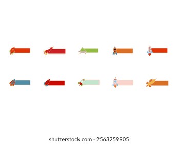 Spaceship Label Name Tag Element