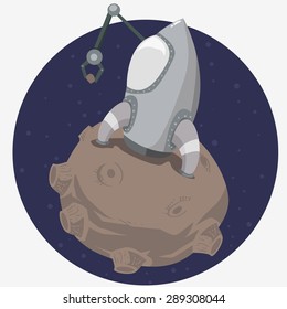 spaceship landed on planet