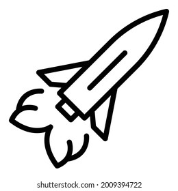 Vektorgrafik des Raumschiff-Startsymbols. Raumrakete. Shuttle-Start