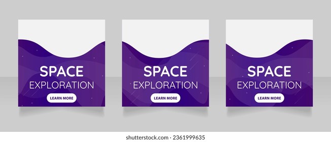 Plantilla de diseño de banner web de campaña de lanzamiento de nave espacial. Volante vectorial con espacio de texto. Cartel publicitario con espacio de copia personalizado. Afiche imprimible para publicidad. Myriad Pro, fuentes Verdana utilizadas