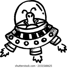 spaceship line art design. spaceship vector. kids toy, space. robot.