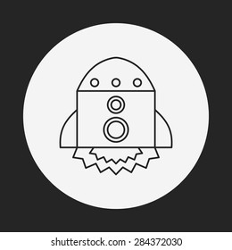 Spaceship line icon