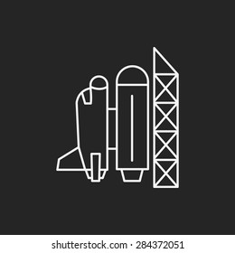 Spaceship line icon
