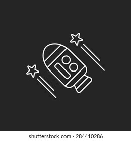 Spaceship line icon
