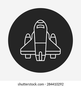 Spaceship line icon