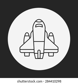 Spaceship line icon