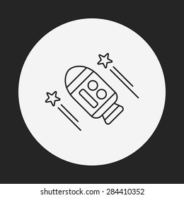 Spaceship line icon