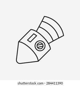 Spaceship line icon