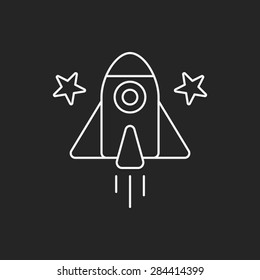 Spaceship line icon