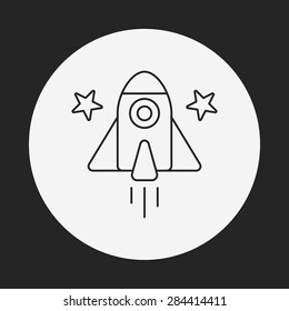 Spaceship line icon