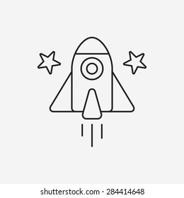 Spaceship line icon