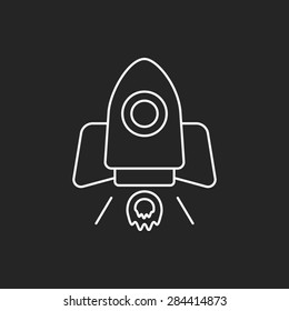 Spaceship line icon
