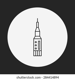 Spaceship line icon