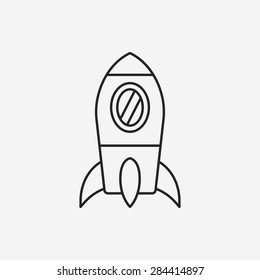 Spaceship line icon