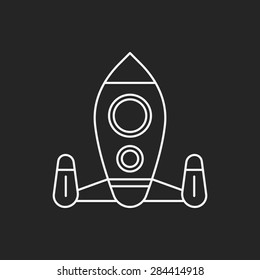 Spaceship line icon