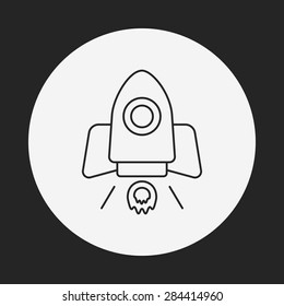 Spaceship line icon