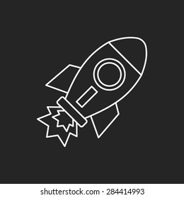 Spaceship line icon
