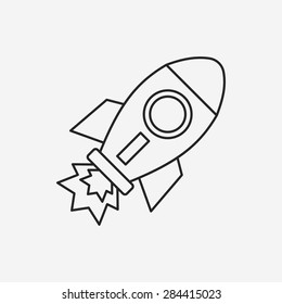 Spaceship line icon