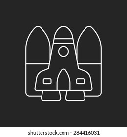 Spaceship line icon