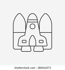 Spaceship line icon