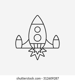 Spaceship line icon
