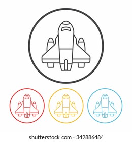 Spaceship line icon