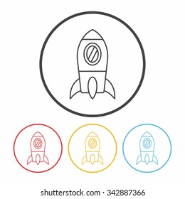 Spaceship line icon