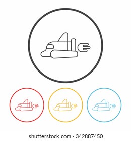 Spaceship line icon