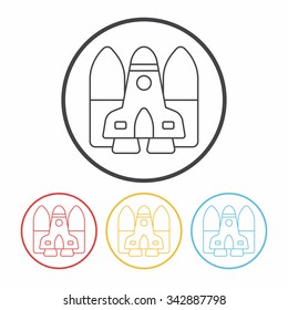 Spaceship line icon