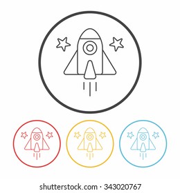 Spaceship line icon