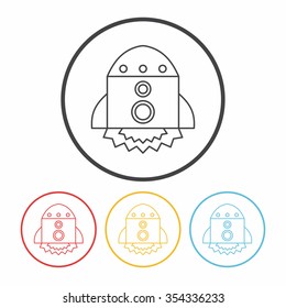 Spaceship line icon
