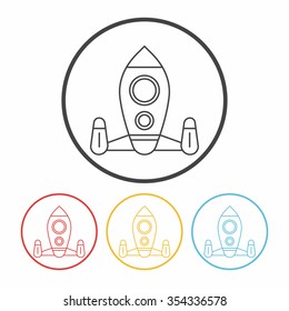 Spaceship line icon